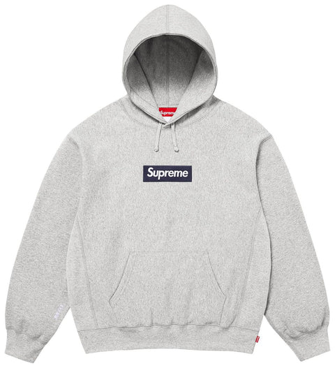 Supreme Box Logo Heather Grey/Navy Hoodie