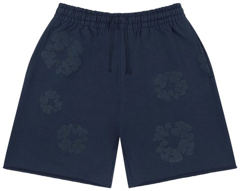 Denim Tears Cotton Wreath Mono Navy Sweatshorts