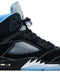 Black University Blue Jordan 5