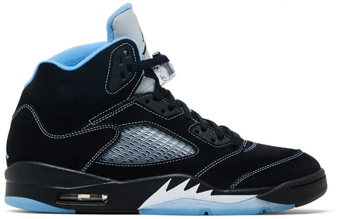 Black University Blue Jordan 5