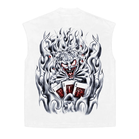 Floor 914 Joker Dice White Sleeveless Tee