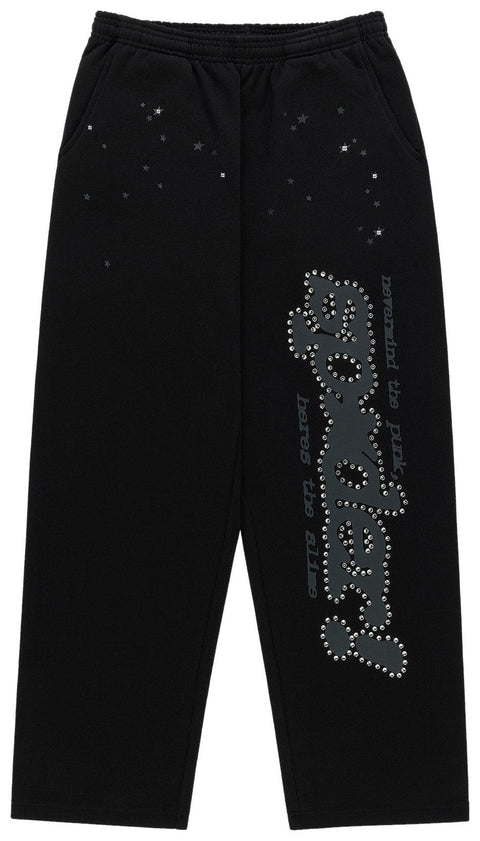 Sp5der Rhinestone P*nk V2 Phantom Sweatpants