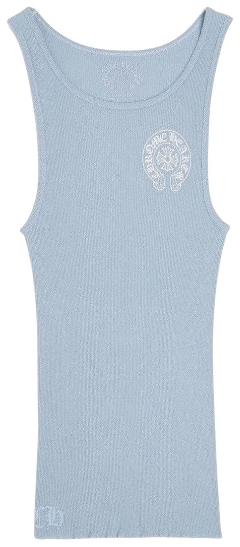 Chrome Hearts Blue Horseshoe Rib Tank