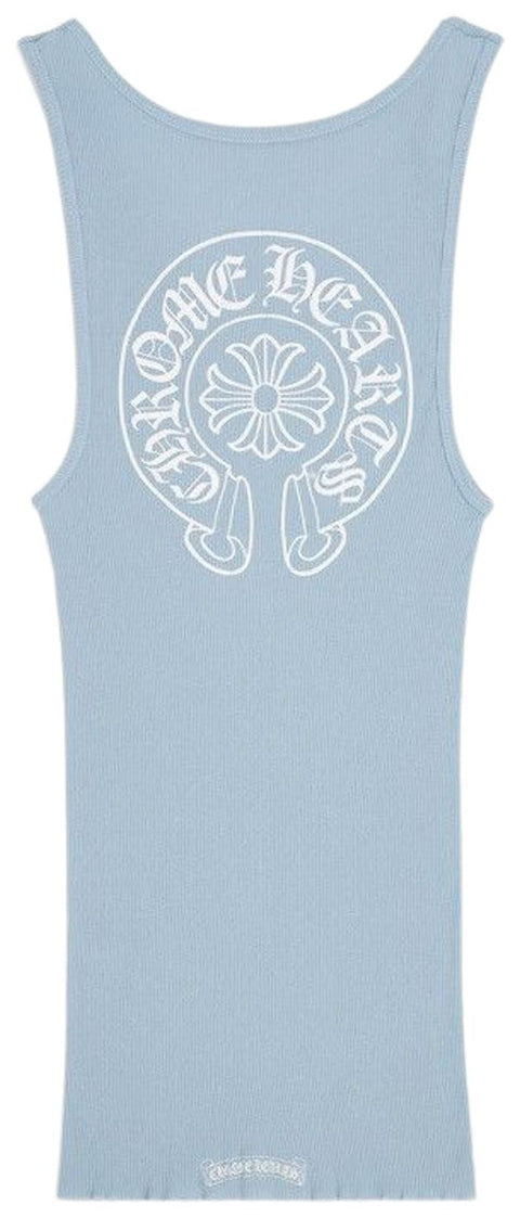 Chrome Hearts Blue Horseshoe Rib Tank