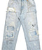 Paly Hollywood Busted Double Knee Studded Jeans