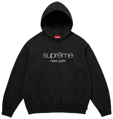 Supreme Classic Logo Black Hoodie