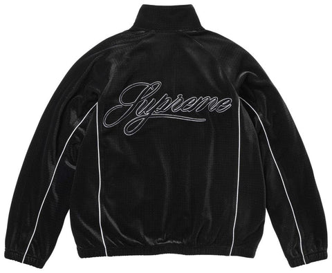 Supreme Velour Mesh Black Track Jacket