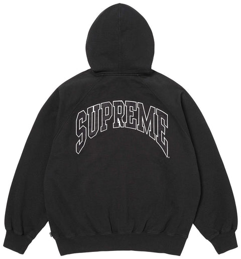Supreme Cracked Raglan Black Zip Up