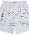 Eric Emanuel Skyline White/Silver Shorts