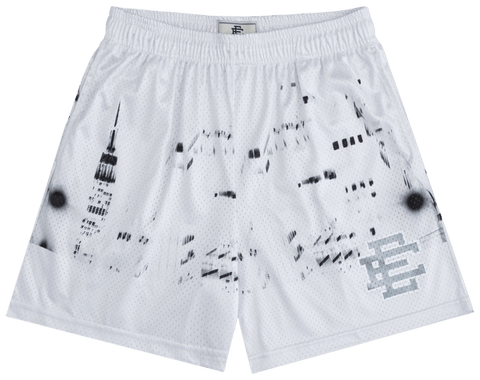 Eric Emanuel Skyline White/Silver Shorts