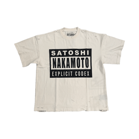 Satoshi Nakamoto Explicit Content Cream Tee