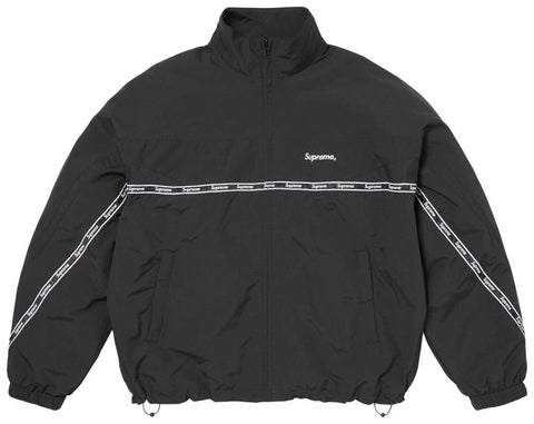 Supreme Logo Taping Black Track Jacket