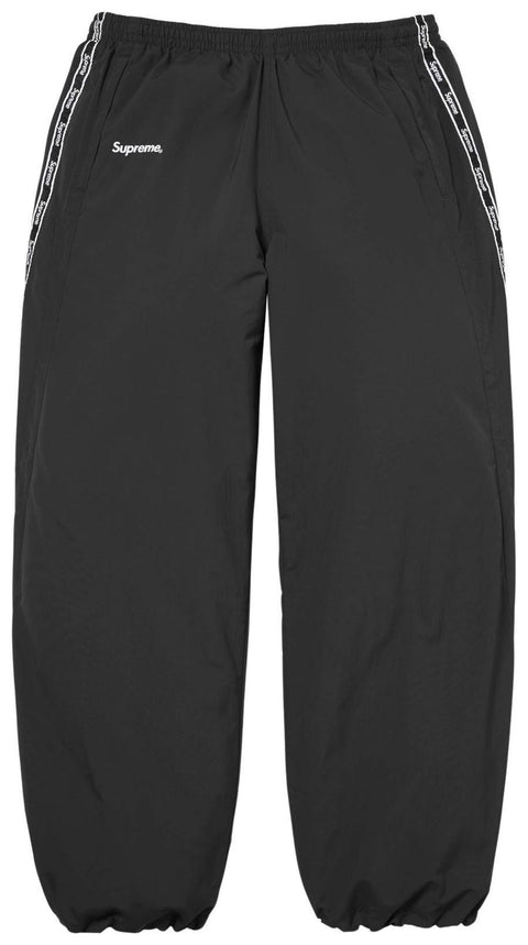 Supreme Logo Taping Black Track Pants
