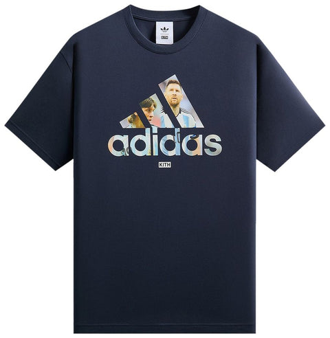Kith Adidas Messi Logo Navy Tee