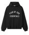 Essentials SS26 Varsity 90s Vintage Black Hoodie