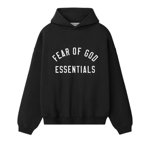Essentials SS26 Varsity 90s Vintage Black Hoodie