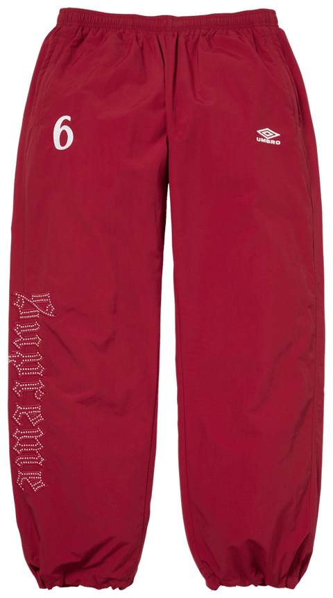 Supreme Umbro Rhinestone Red Track Pants