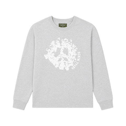 Denim Tears Peace Wreath Grey/White Crewneck