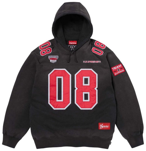 Supreme Jersey Washed Black Hoodie