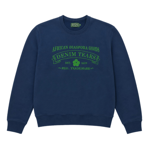 Denim Tears ADG Navy/Green Crewneck