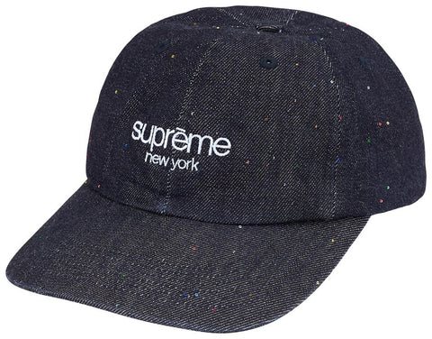 Supreme Sequin Denim Classic Logo Hat