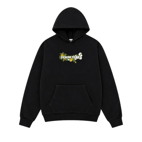Denim Tears Floral Logo Black Hoodie