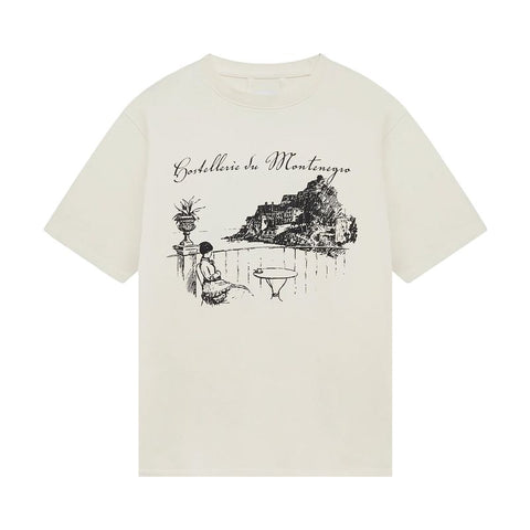 Rhude Montenegro Morada Vintage Black/White Tee