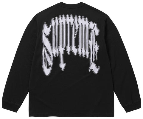 Supreme Intarsia Black L/S Tee