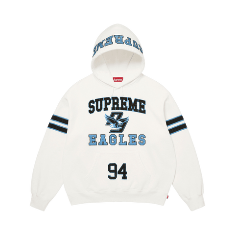 Supreme Rhinestone Eagle White Hoodie