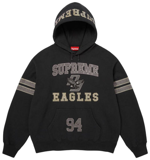 Supreme Rhinestone Eagle Black Hoodie