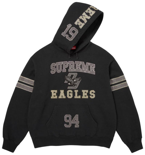 Supreme Rhinestone Eagle Black Hoodie