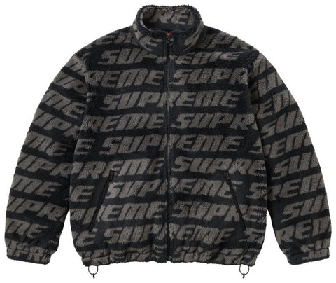 Supreme Repeat Jacquard Black Fleece Jacket