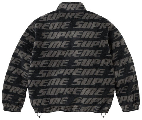 Supreme Repeat Jacquard Black Fleece Jacket