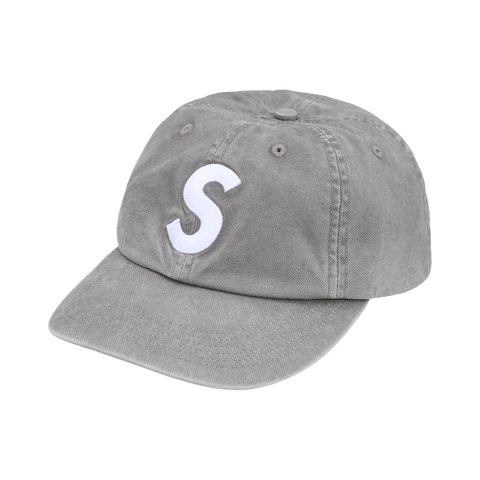 Supreme Washed Canvas S Logo Grey 6 Panel Hat