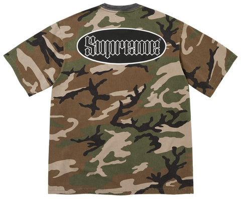Supreme Cracked Pocket Woodland Camo Tee