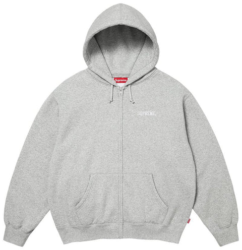 Supreme FW26 Blessed Appliqué Grey Zip Up
