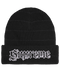 Supreme Metallic Stripe Black Beanie