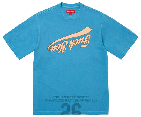 Supreme Cracked Flipped Blue/Brown Tee