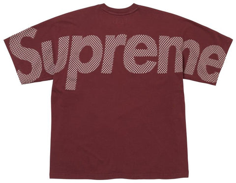 Supreme Checkerboard Intarsia S/S Burgundy Tee