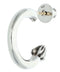 Chrome Hearts C Hoop Silver Earring