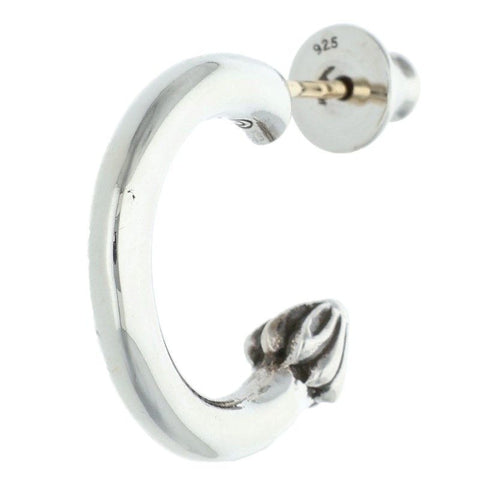 Chrome Hearts C Hoop Silver Earring