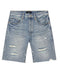 Purple P059 Painterly Rip Light Indigo Jorts