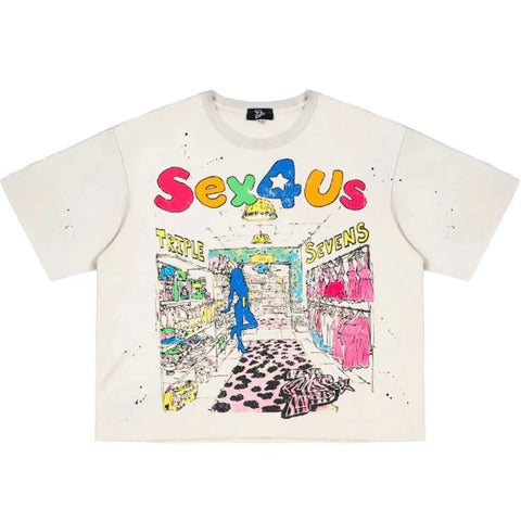 Triple Sevens Sex 4 Us Cream Tee