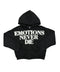 Mixed Emotion End Black Zip Up