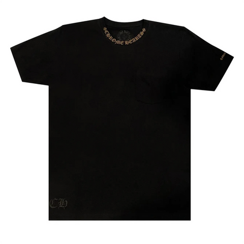 Chrome Hearts Army Neck Logo Black Tee