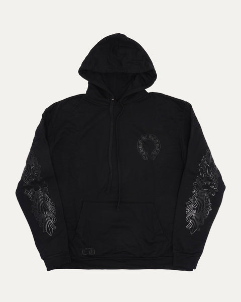 Chrome Hearts Floral Horseshoe Black/Black Hoodie