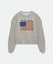 Rhude American Flag Grey Crewneck