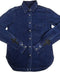 Chrome Hearts Loose Ends Black Cross Denim Shirt