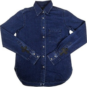 Chrome Hearts Loose Ends Black Cross Denim Shirt