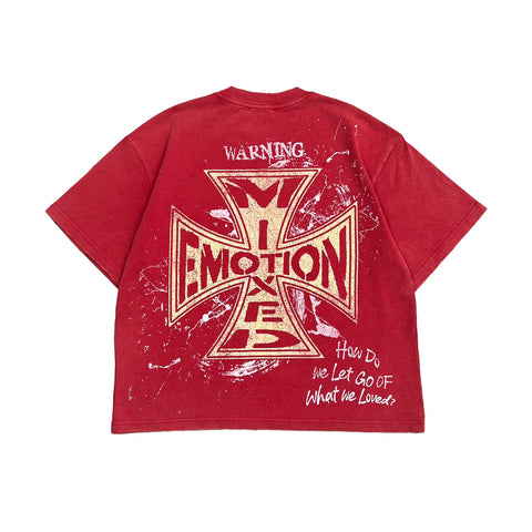 Mixed Emotion Crimson Red Tee